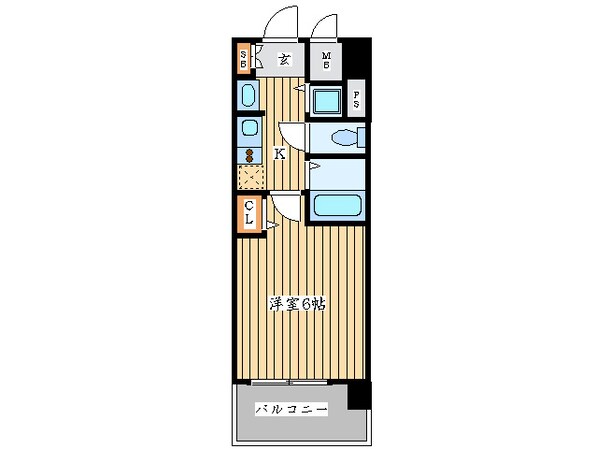 プレサンス難波元町(605)の物件間取画像